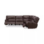 Binardo 123" 5 Pc Zero Gravity Leather Sectional with 3 Power Recliners