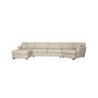 Elizabeth 3 Piece Stain-Resistant Fabric Cuddler Sectional