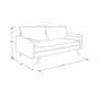 Carmel Modern Style Loveseat With Fabric Upholstery