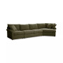Wrenley 166" 3-Pc. Fabric Cuddler Chaise Sectional Sofa