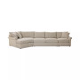Wrenley 166" 3-Pc. Fabric Cuddler Chaise Sectional Sofa