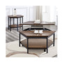 Ultimo 24" Hexagonal Wood and Iron End Table