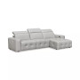 CLOSEOUT! Haigan 3-Pc. Leather Chaise Sectional Sofa with 1 Power Recliner