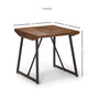 Walden 23" Solid Mango and Iron Parquet End Table