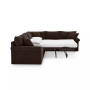 CLOSEOUT! Wedport 5-Pc. Fabric "L" Shape Modular Sectional with Sleeper