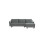 Harvard 3 Seat Sectional Sofa Upholstered Microfiber Fabric Curved Arms