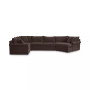 CLOSEOUT! Wedport 3-Pc. Fabric  Sectional with Sleeper and Cuddler Chaise