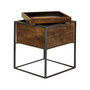 Square Accent Table with Removable Top Tray