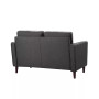 Lillith Modern Loveseat With Upholstered Fabric and Wooden Frame