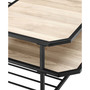 Tiered Metal and Wood Coffee Table