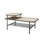 Tiered Metal and Wood Coffee Table