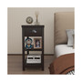 Narrow Sided Table with Drawers and Bottom Partition in Flip Over Design - Brown (Package Contains Two Products)