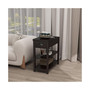 Narrow Sided Table with Drawers and Bottom Partition in Flip Over Design - Brown (Package Contains Two Products)