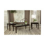 Home Furnishings 3-Piece Asian Hardwood and Medium Density Fiberboard Occasional Table Set