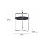 Miro 19" Laminate Metal Side Table