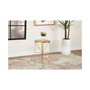 Round Accent Table with Marble Top