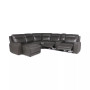 CLOSEOUT! Blairemoore 6-Pc. Leather Power Chaise Sectional with 1 USB Console and 2 Power Recliners, Created for Macy's