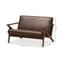 Wynona Faux Leather Loveseat