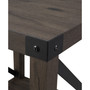 Farmhouse Metal-X Accent Table with Lower Shelf