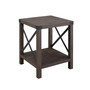 Farmhouse Metal-X Accent Table with Lower Shelf