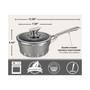Die Cast Aluminum Round Sause Pan Lid with Induction Bottom 6.3"