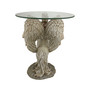 Mystical Winged Unicorn Sculptural Glass-Topped Table