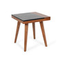 Caspian 19.75" Square Solid Acacia with Slate Inlay End Table