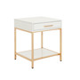 Alios End Table with Gold Chrome Plated Base
