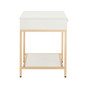 Alios End Table with Gold Chrome Plated Base