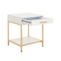 Alios End Table with Gold Chrome Plated Base