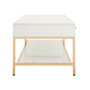 Alios End Table with Gold Chrome Plated Base