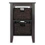 Morris Side Table With 2 Foldable Baskets