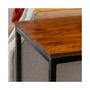 Carter Stained Acacia Wood Top with Matte Base Coffee Table