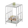 Mission Glass End Table with Shelf