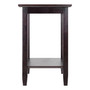 Genoa Rectangular End Table With Glass Top And Shelf