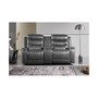 White Label Bailey 78" Double Glider Reclining Loveseat with Center Console, Receptacles and USB Port