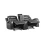 White Label Bailey 78" Double Glider Reclining Loveseat with Center Console, Receptacles and USB Port