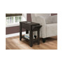 Accent Table - 23" H Cappuccino with A Glass Holder