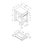 Accent Table - 23" H Cappuccino with A Glass Holder