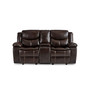 White Label Veloce 79" Double Glider Reclining Loveseat with Console