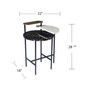 Arcklid Faux Marble End Table with Storage