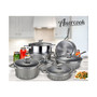 Die Cast Aluminum Round Casserole Lid with Induction Bottom 8.7"