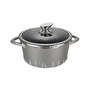 Die Cast Aluminum Round Casserole Lid with Induction Bottom 8.7"