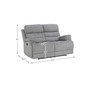 White Label Cruz 62" Double Reclining Loveseat