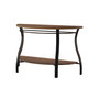 Denise 48" Demilune Wood and Metal Sofa Table