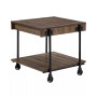 Luther 2 Piece Steel Industrial Coffee End Table Set