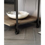 Luther 2 Piece Steel Industrial Coffee End Table Set