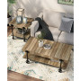 Luther 2 Piece Steel Industrial Coffee End Table Set