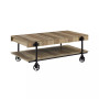 Luther 2 Piece Steel Industrial Coffee End Table Set