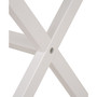 White Wooden X-Leg End Table with 1 Drawer